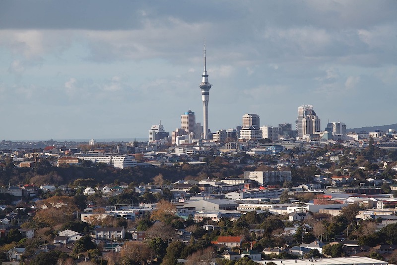 City wide view of Auckland, New Zealand.
